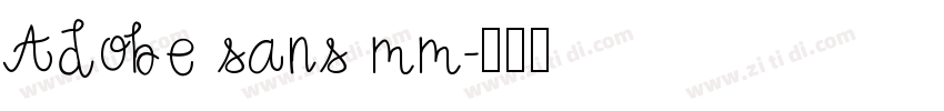 Adobe sans mm字体转换